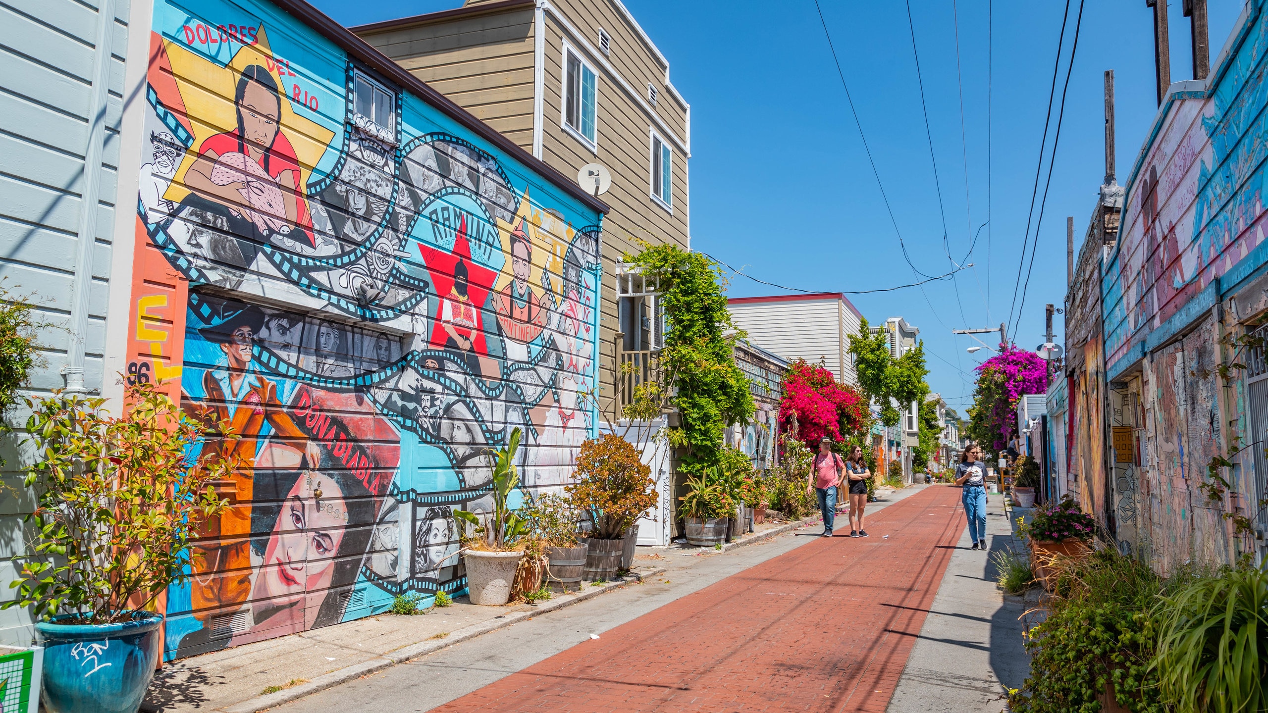 A colorful mural in the Mission District of San Francisco